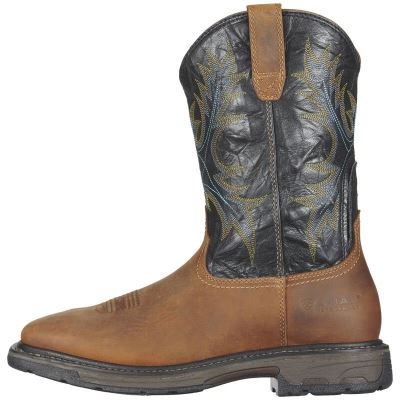 Ariat Work: WorkHog Wide Square Toe Waterproof Steel Toe Zapatos de Seguridad Hombre - Marrones / Ne